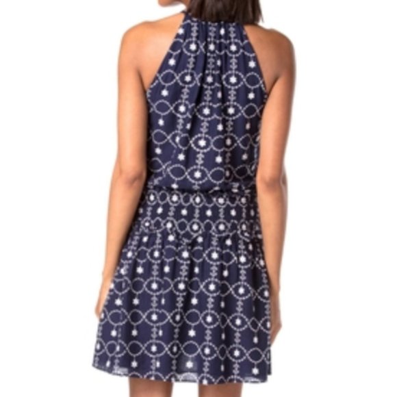 NWT Michael Kors Embroidered Halter Dress (M) - Picture 7 of 14